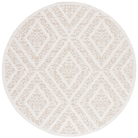 Safavieh Martha Stewart Global 6'-7" x 6'-7" Rug in Light Beige / Brown