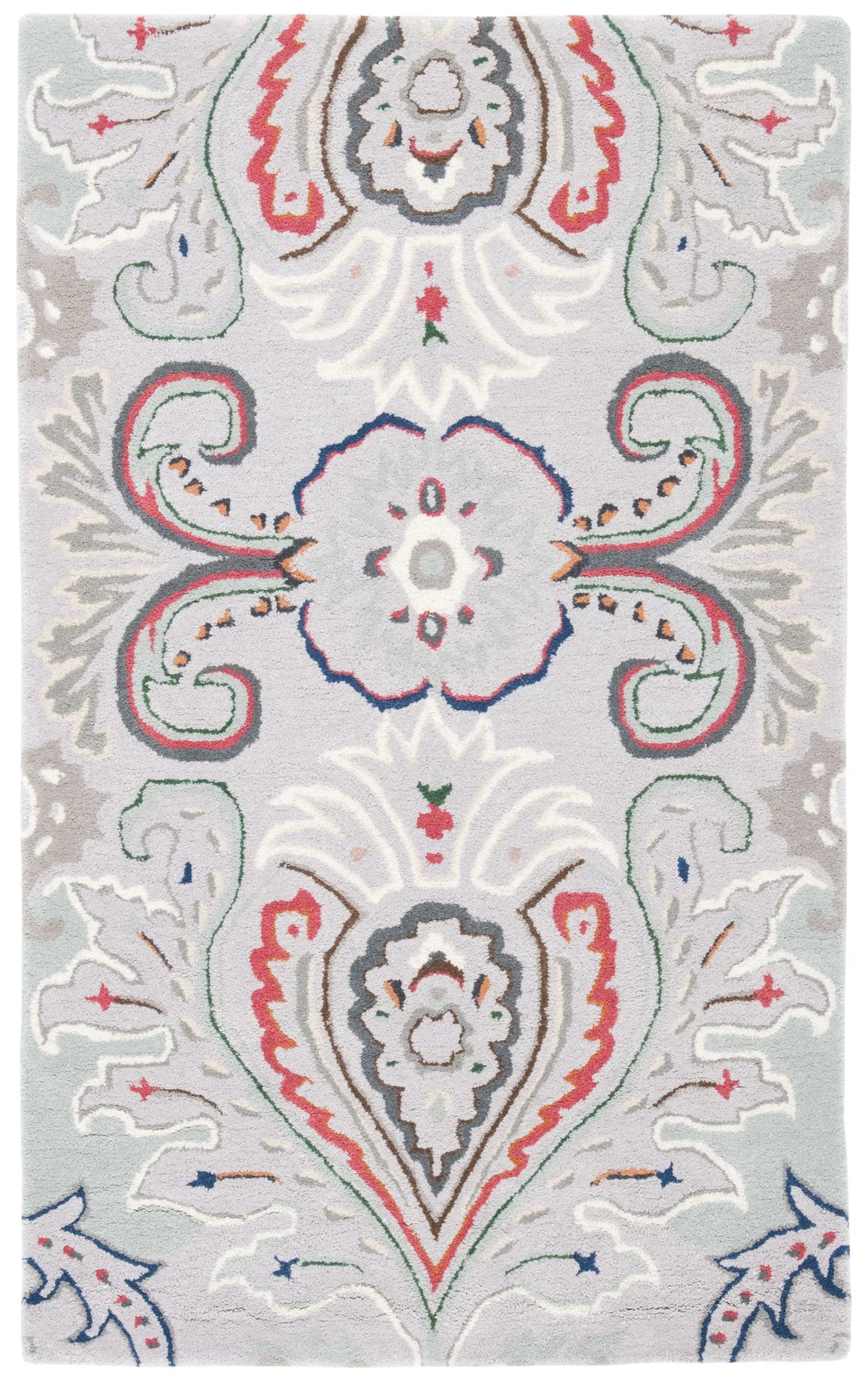 Safavieh Bella 3'-0" x 5'-0" Rug in Grey / Red
