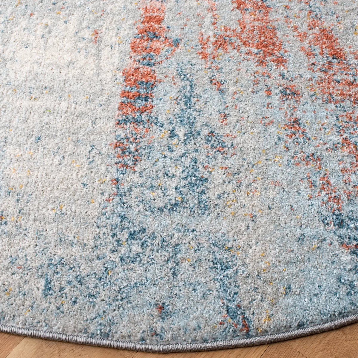 Safavieh Tulum 5'-0" x 5'-0" Rug in Blue / Pink