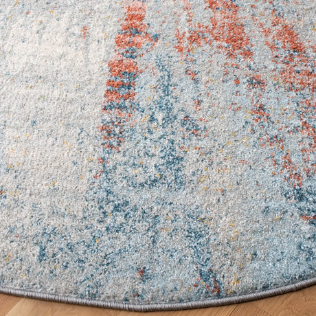Safavieh Tulum 5'-0" x 5'-0" Rug in Blue / Pink