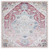 Safavieh Phoenix 500 6'-7" x 6'-7" Rug in Red / Ivory