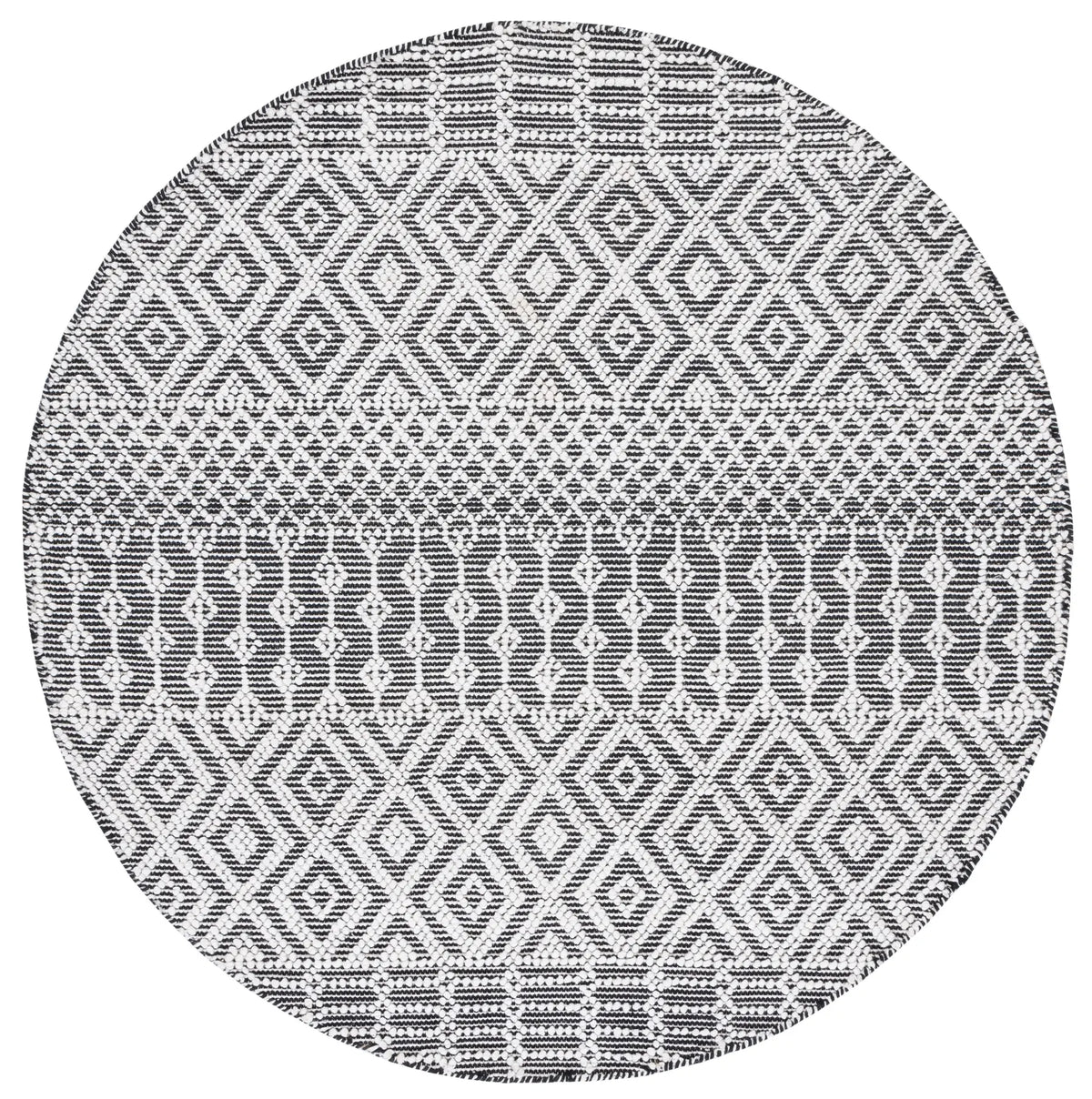 Safavieh Casablanca 6'-0" x 6'-0" Rug in Black / Ivory
