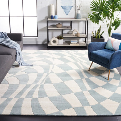 Safavieh Soho 7'-6" x 9'-6" Rug in Blue / Ivory