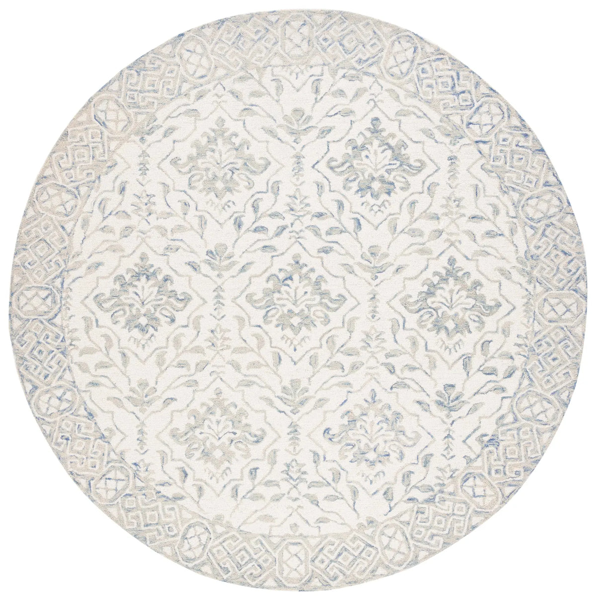 Safavieh Dip Dye 5'-0" x 5'-0" Rug in Light Blue / Ivory