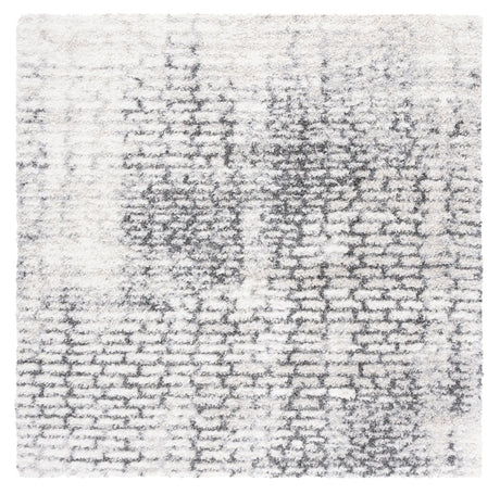 Safavieh Berber Shag 6'-7" x 6'-7" Rug in Charcoal / Grey