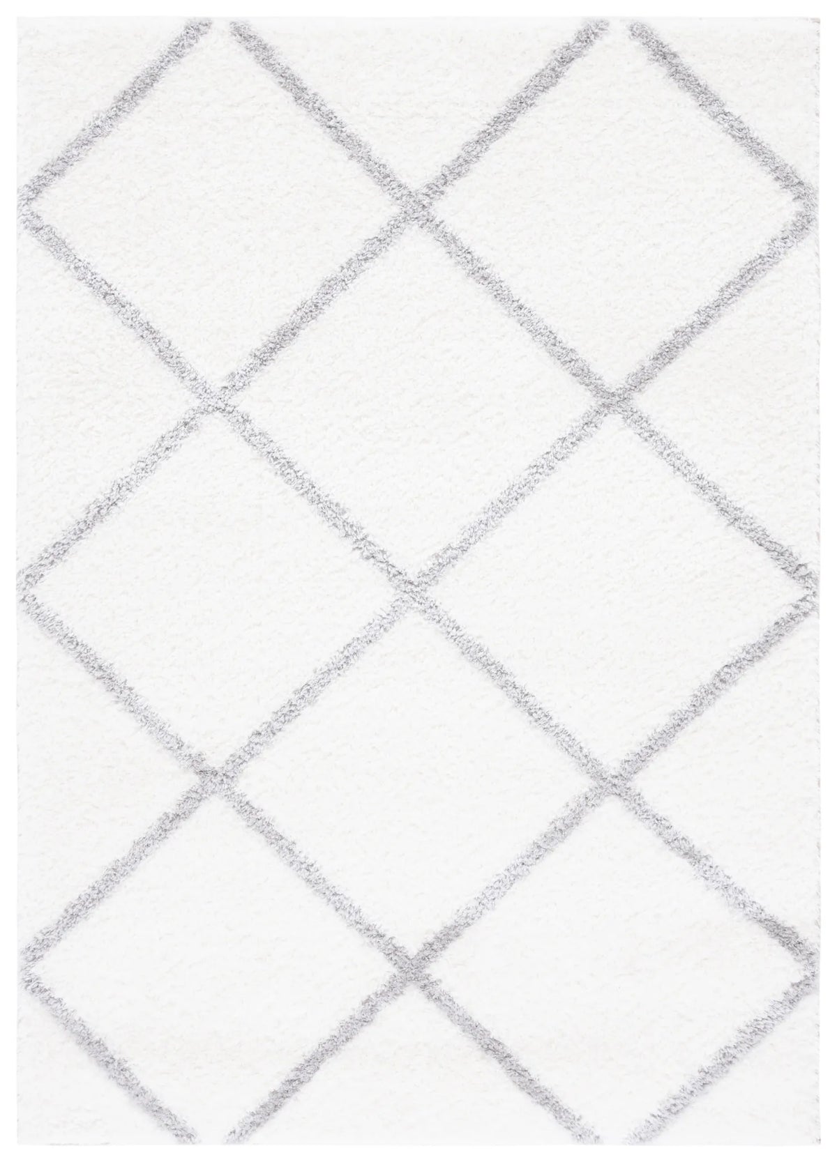 Safavieh Tahoe Shag 4'-0" x 6'-0" Rug in White / Grey