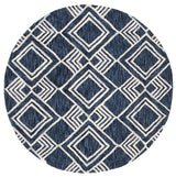 Safavieh Micro-Loop 5'-0" x 5'-0" Rug in Navy / Ivory