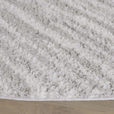 Safavieh Rumi Shag 6'-7" x 6'-7" Rug in Light Grey / Ivory