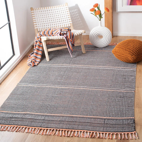 Safavieh Montauk 5'-0" x 8'-0" Rug in Orange / Multi