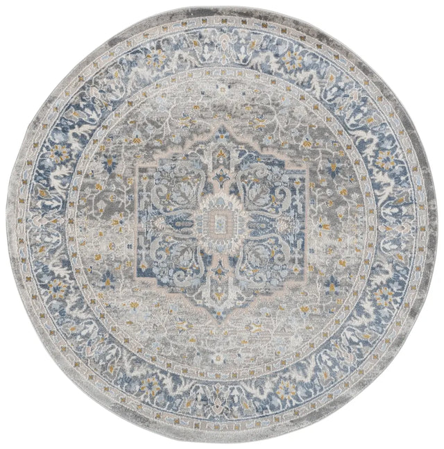 Safavieh Palma 6'-7" x 6'-7" Rug in Grey / Teal