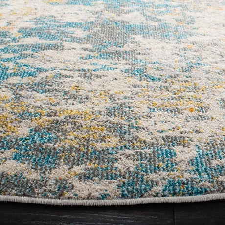 Safavieh Madison 6'-7" x 6'-7" Rug in Teal / Gold
