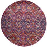 Safavieh Madison 6'-7" x 6'-7" Rug in Fuchsia / Multi
