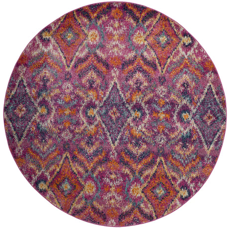 Safavieh Madison 6'-7" x 6'-7" Rug in Fuchsia / Multi