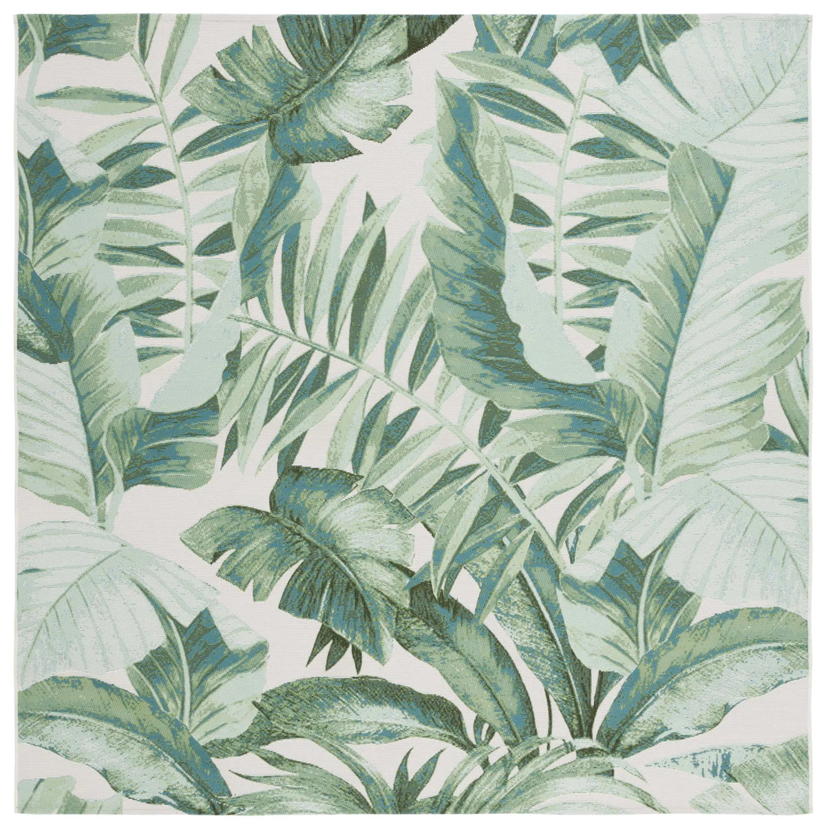 Safavieh Barbados 500 6'-6" x 6'-6" Rug in Green / Teal