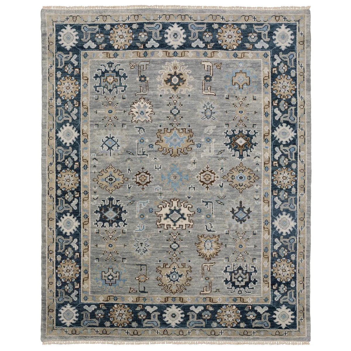 Oriental Weavers Sphinx MAJORCA MAJ05 Grey Floral Rugs - main flat