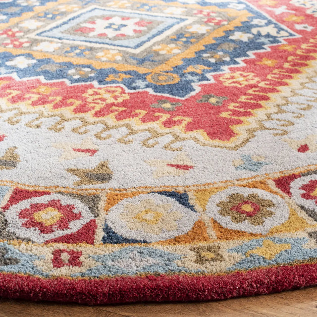 Safavieh Heritage 6'-0" x 6'-0" Rug in Grey / Red