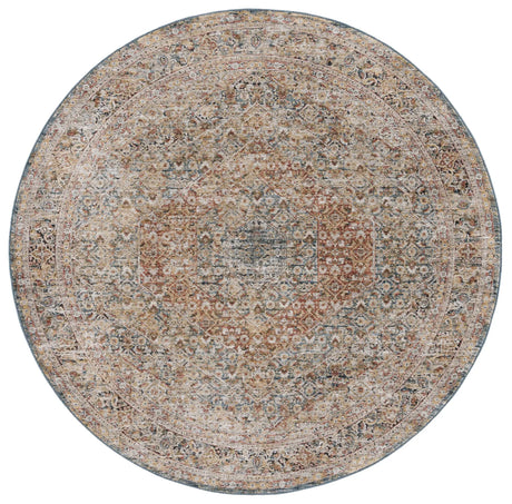 Safavieh Silverado 6'-4" x 6'-4" Rug in Blue / Rust