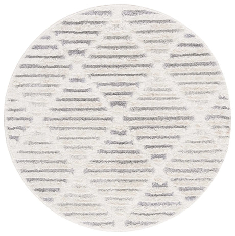 Safavieh Hi-Lo Shag 6'-7" x 6'-7" Rug in Beige / Grey