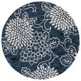 Safavieh Jardin 6'-0" x 6'-0" Rug in Navy / Ivory