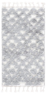 Safavieh Moroccan Tassel Shag 2'-3" x 4'-0" Rug in Grey / Ivory