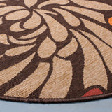 Safavieh Veranda 5'-3" x 5'-3" Rug in Chocolate / Terracotta