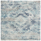 Safavieh Madison 6'-7" x 6'-7" Rug in Ivory / Blue