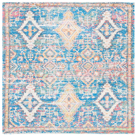 Safavieh Saffron 6'-0" x 6'-0" Rug in Turquoise / Peach