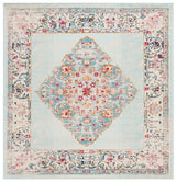 Safavieh Monaco 6'-7" x 6'-7" Rug in Ivory / Turquoise