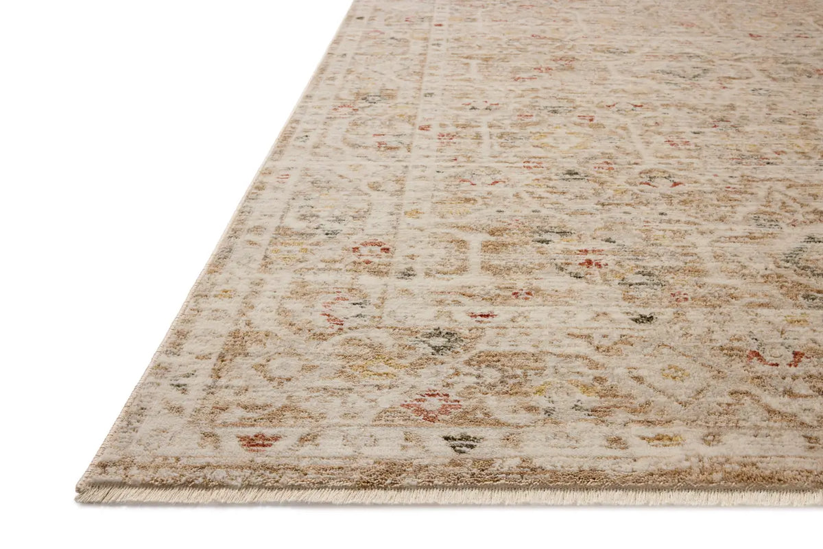 Loloi Clarisse CLS-08 Traditional Power Loomed Natural, Multi Rug - rug corner