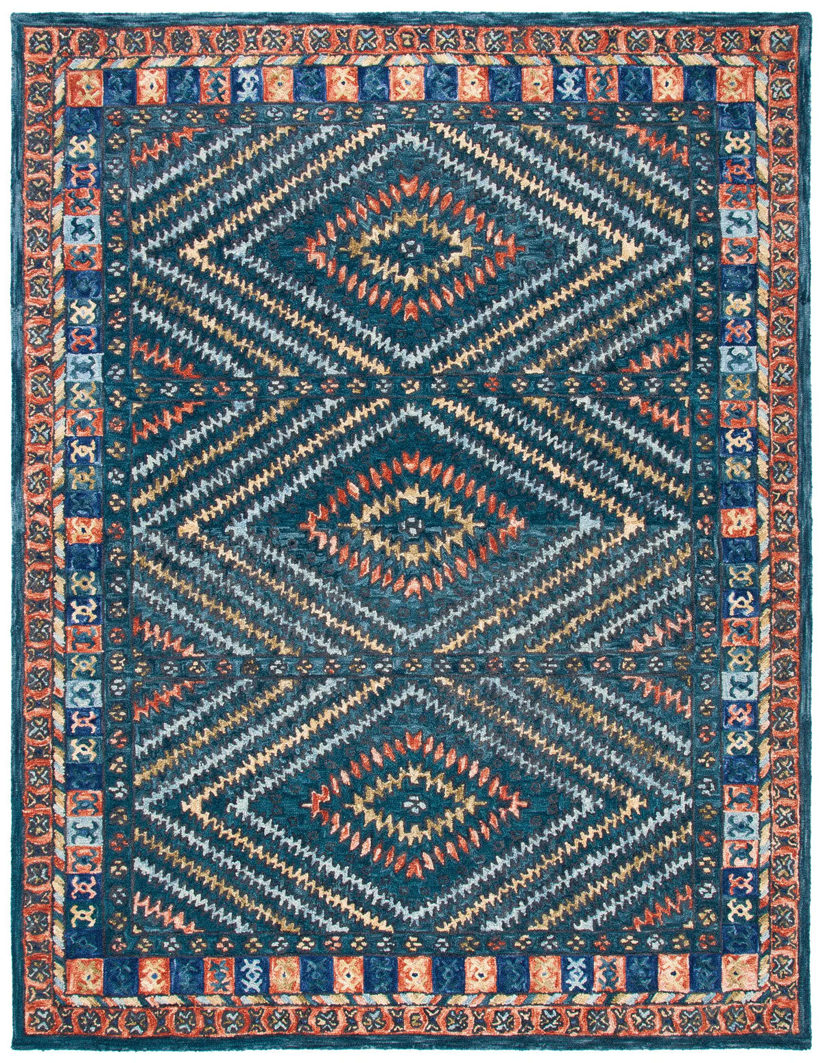Safavieh Aspen 10'-0" x 14'-0" Rug in Rust / Green