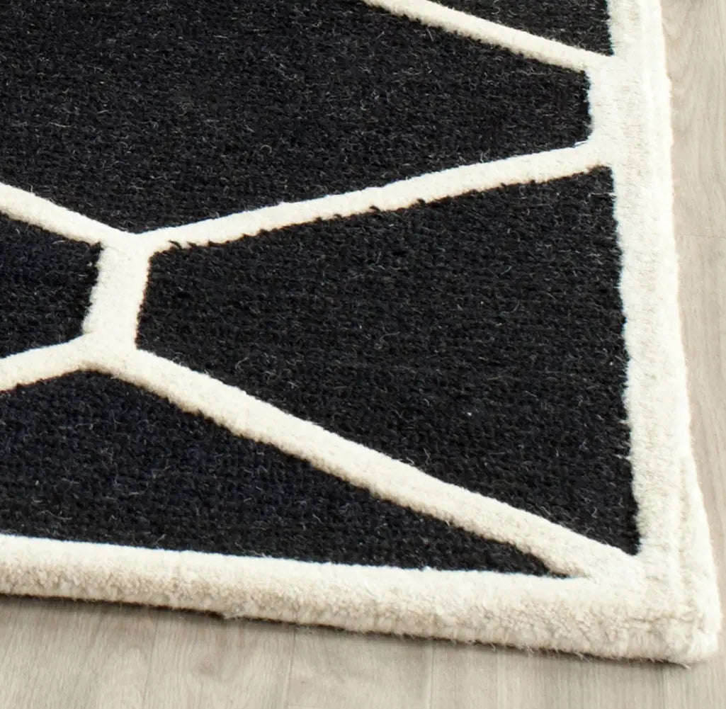 Safavieh Cambridge 4'-0" x 6'-0" Rug in Black / Ivory