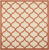 Safavieh Courtyard 7'-10" x 7'-10" Rug in Beige / Terracotta