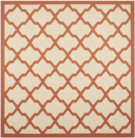 Safavieh Courtyard 7'-10" x 7'-10" Rug in Beige / Terracotta