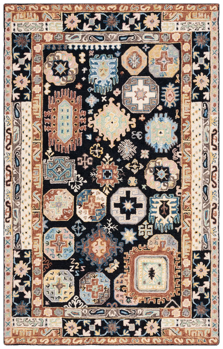 Safavieh Aspen 4'-0" x 6'-0" Rug in Black / Ivory