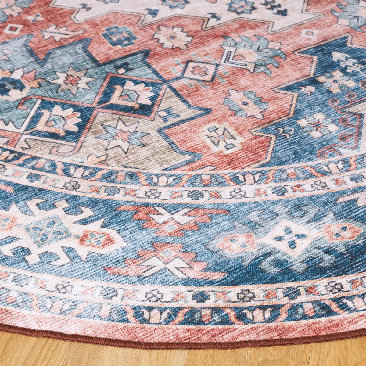 Safavieh Arizona 6'-0" x 6'-0" Rug in Blue / Rust
