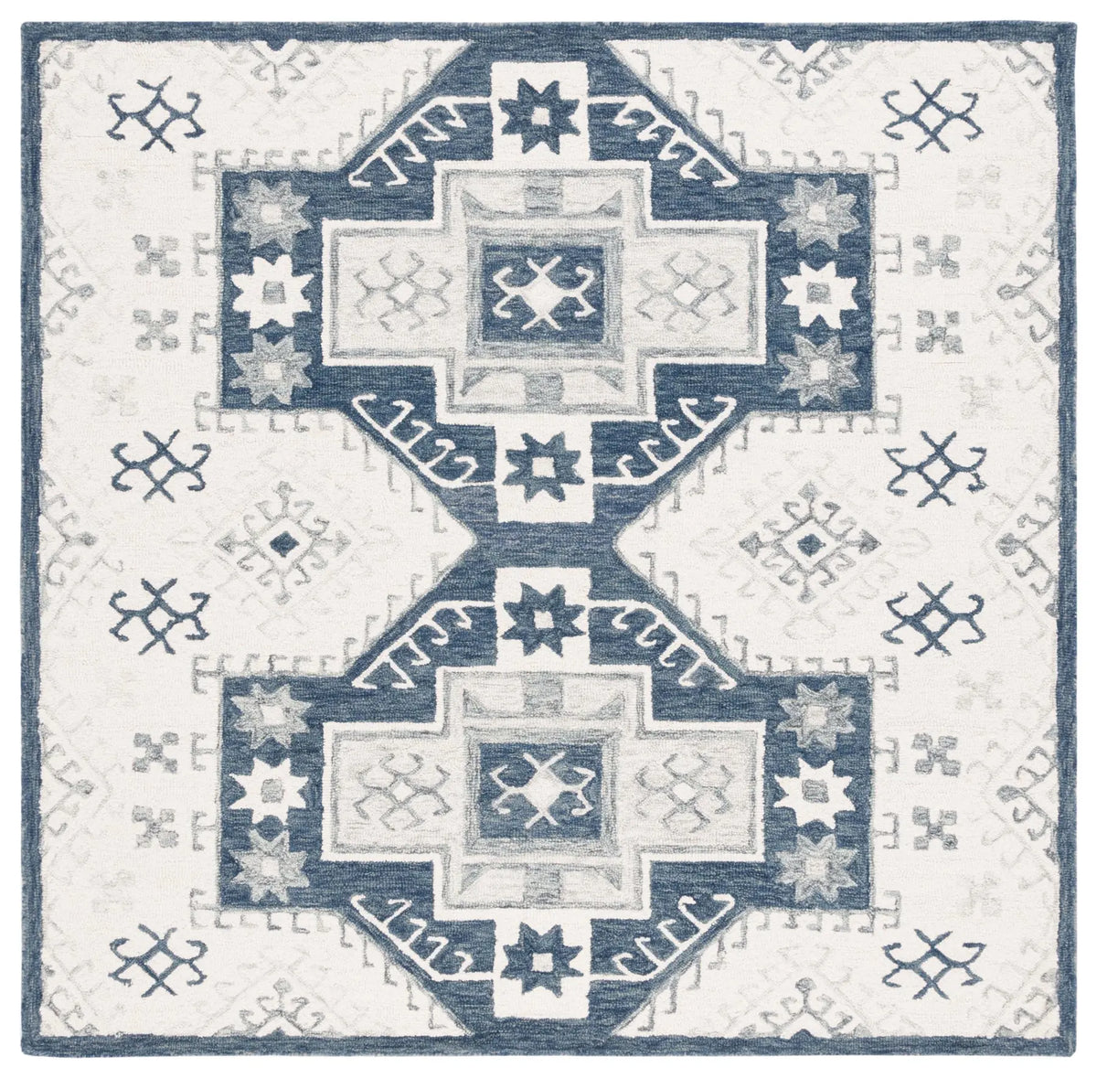Safavieh Metro 6'-0" x 6'-0" Rug in Ivory / Dark Grey