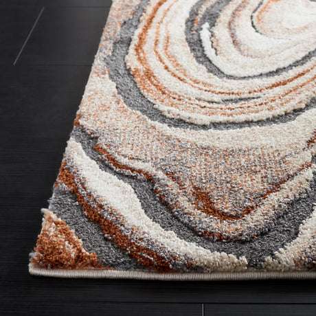 Safavieh Cyrus Shag 4'-5" x 6'-5" Rug in Beige / Rust