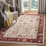 Safavieh Kashan 4'-0" x 6'-0" Rug in Ivory / Red