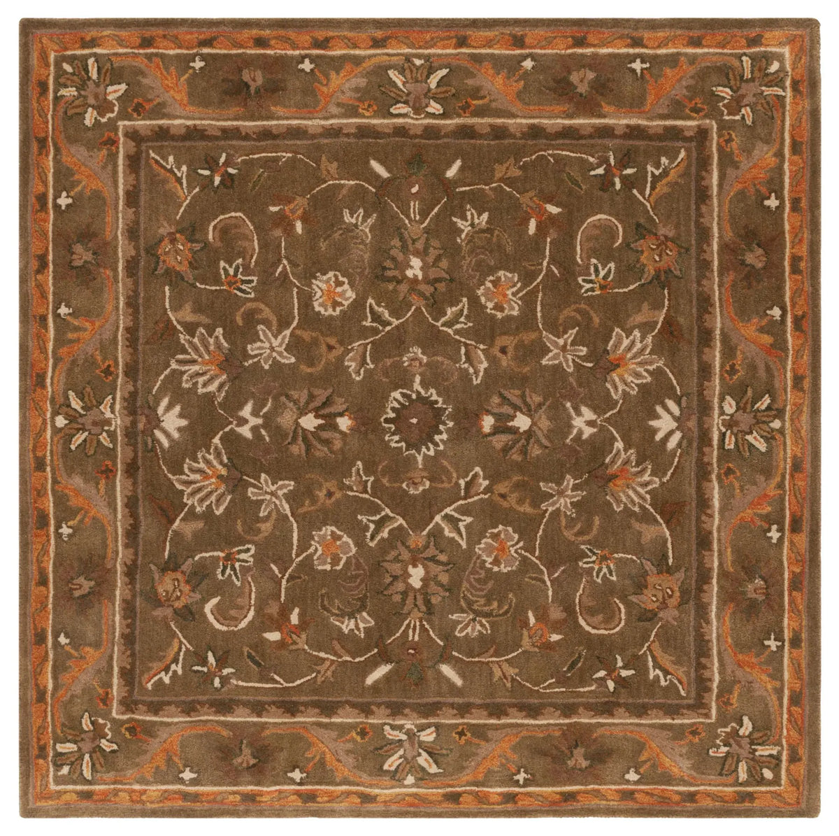 Safavieh Antiquity 6'-0" x 6'-0" Rug in Olive / Gold