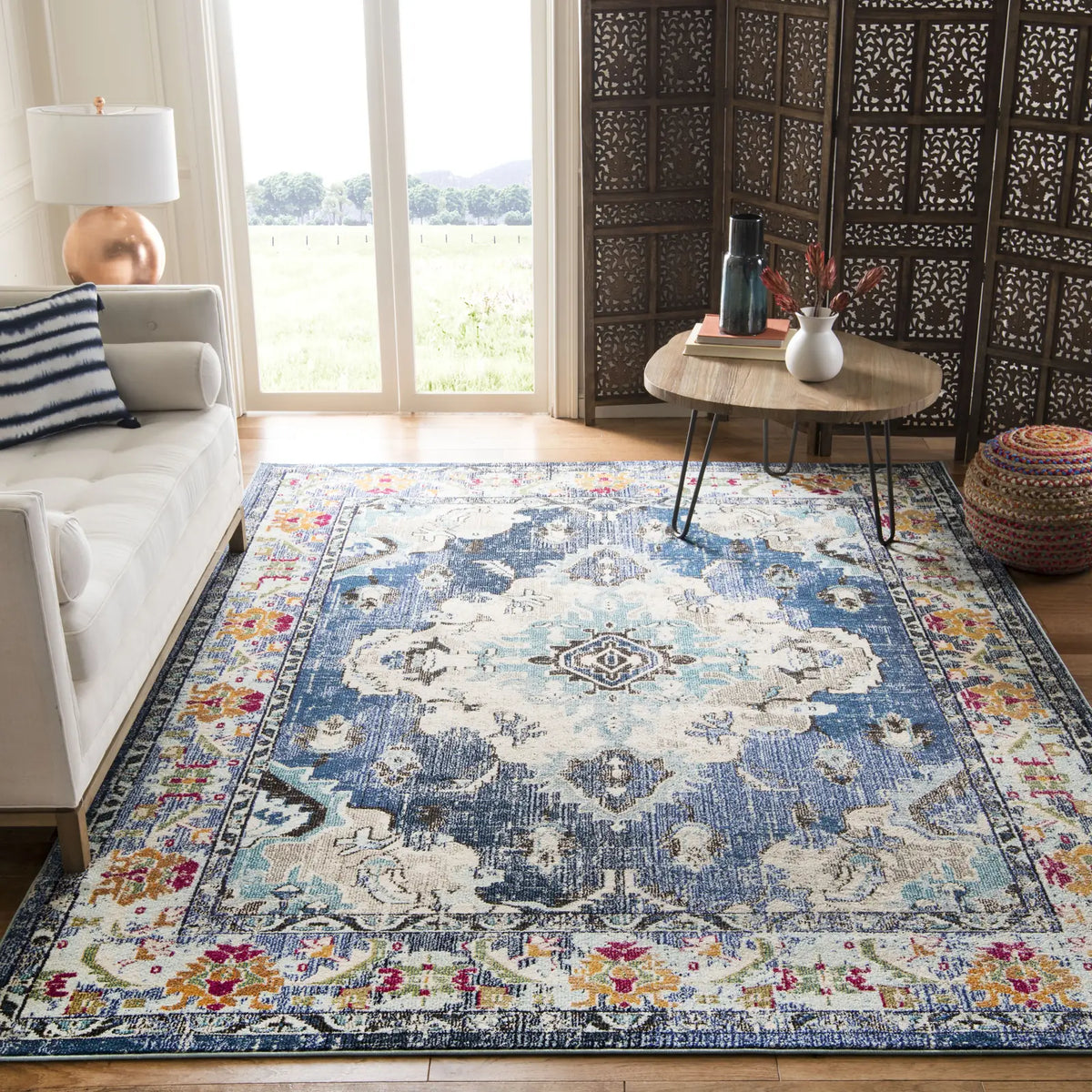 Safavieh Monaco 10'-0" x 14'-0" Rug in Navy / Light Blue