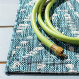 Safavieh Courtyard 4'-5" x 6'-5" Rug in Blue / Grey