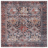 Safavieh Tucson 6'-0" x 6'-0" Rug in Navy / Rust