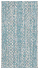 Safavieh Courtyard 2'-0" x 3'-7" Rug in Light Grey / Aqua