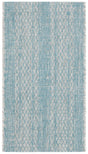 Safavieh Courtyard 2'-0" x 3'-7" Rug in Light Grey / Aqua