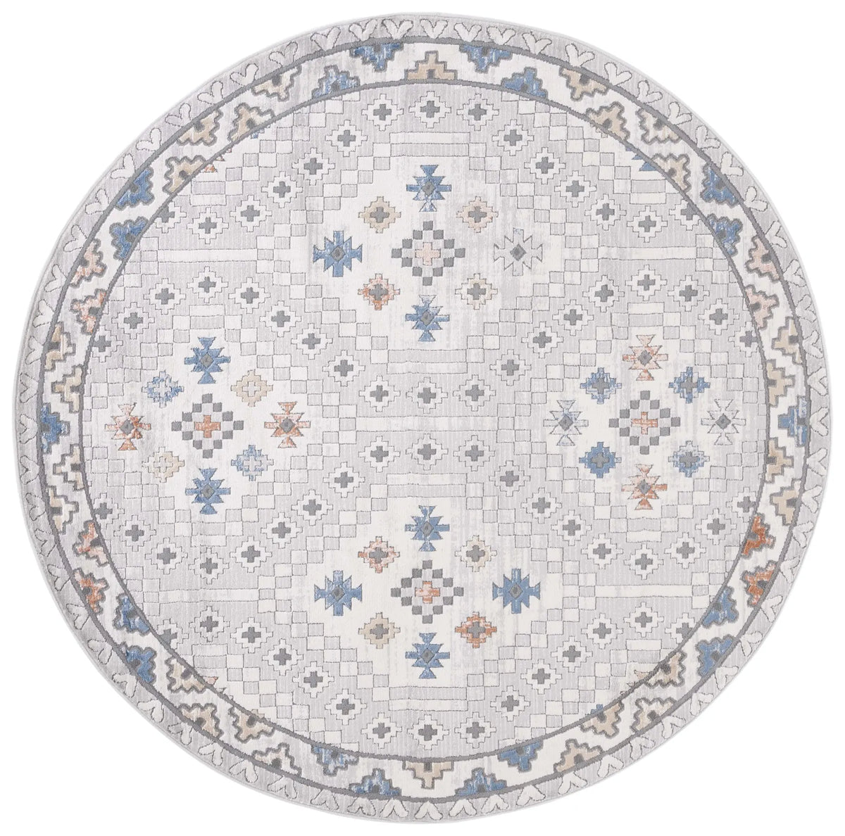 Safavieh Eternal 6'-7" x 6'-7" Rug in Grey / Ivory