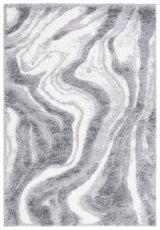 Safavieh Hi-Lo Shag 4'-0" x 6'-0" Rug in Grey / Light Grey