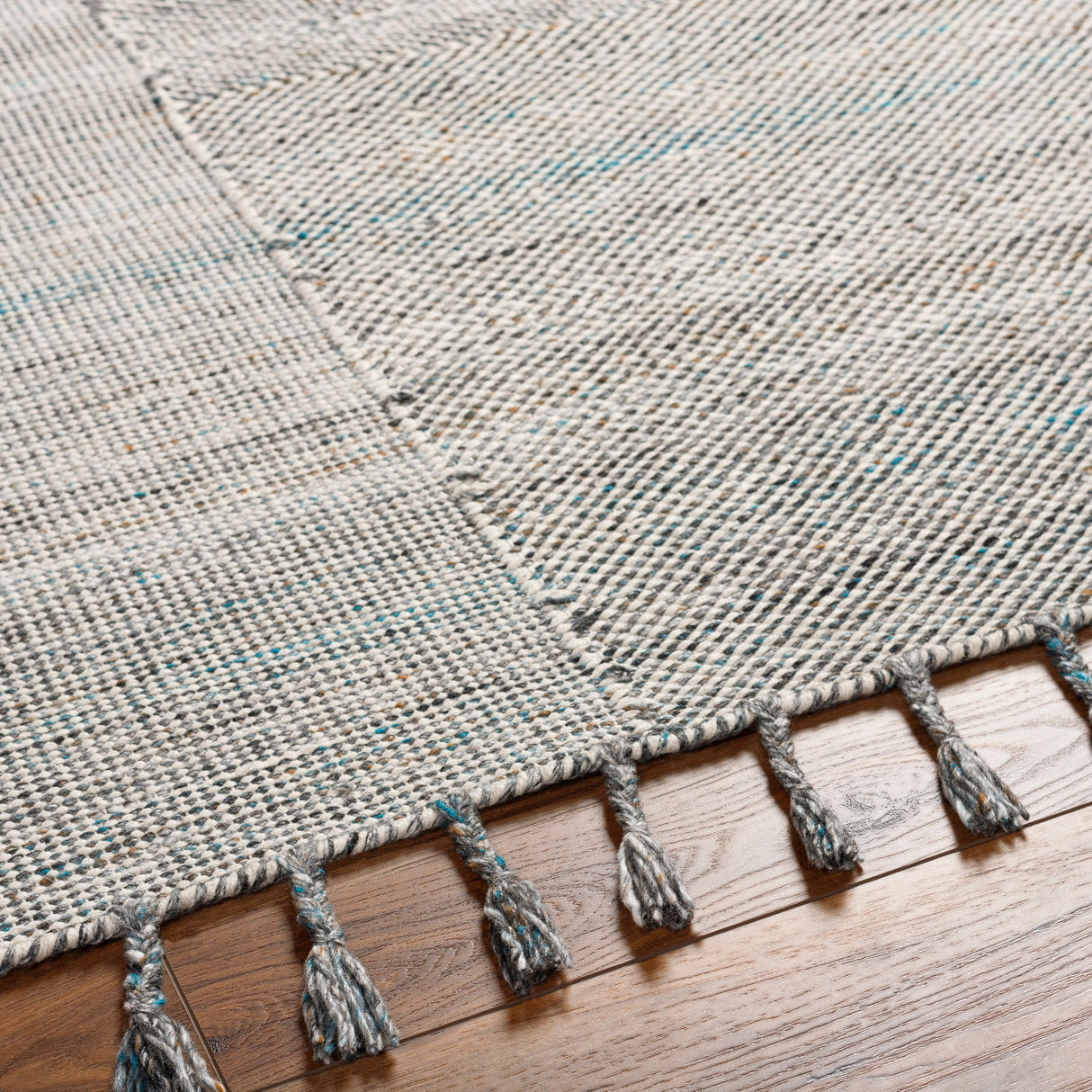 Surya Esther Ehr-2302 Beige, Ivory, Bright Blue, Caramel, Black, Gray Rug.