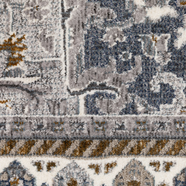 Oriental Weavers Sphinx Ellington Ell02 Blue/ Grey Rug - close-up detail