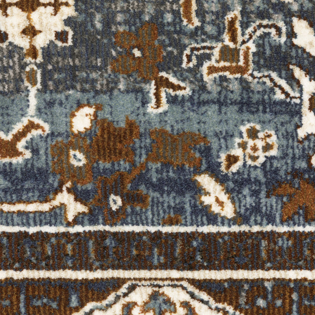Oriental Weavers Sphinx Ellington Ell06 Rust/ Blue Rug - close-up detail