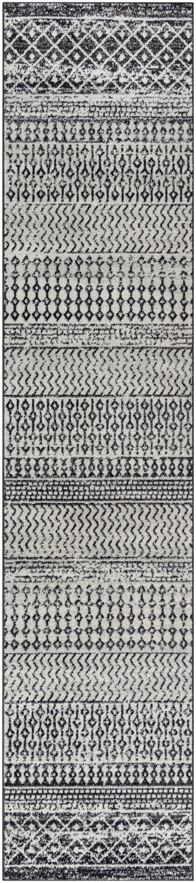 Surya Elaziz Elz-2307 Black, Light Gray, Gray, White Rug.